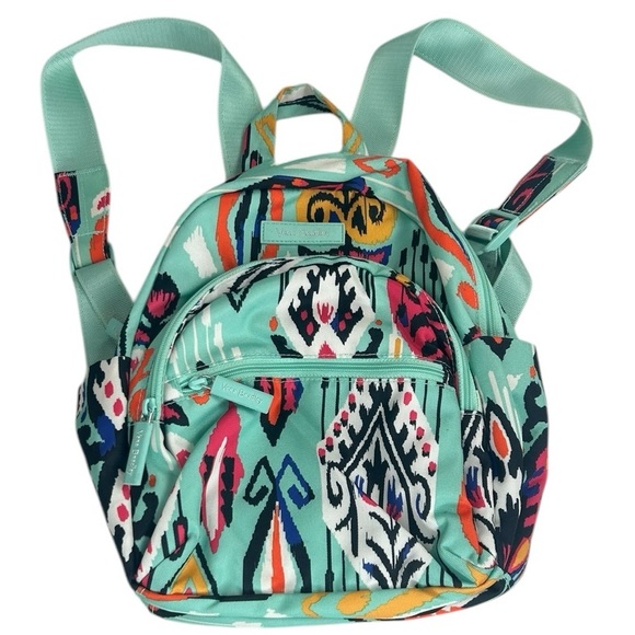 Vera Bradley Lighten Up Green Essential Backpack Pueblo Lighten Up Aztec School - Picture 7 of 15